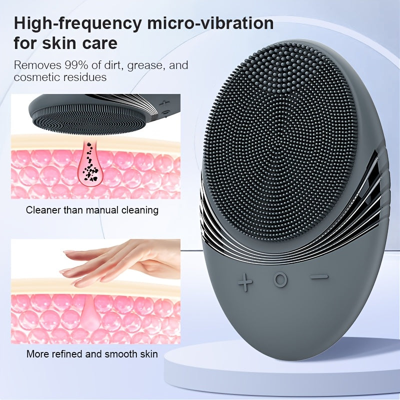 Portable Silicone Facial Cleansing Brush (Rechargeable)