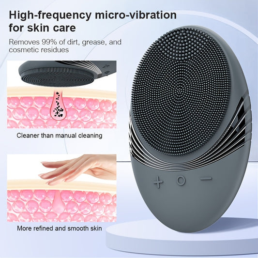 Portable Silicone Facial Cleansing Brush (Rechargeable)